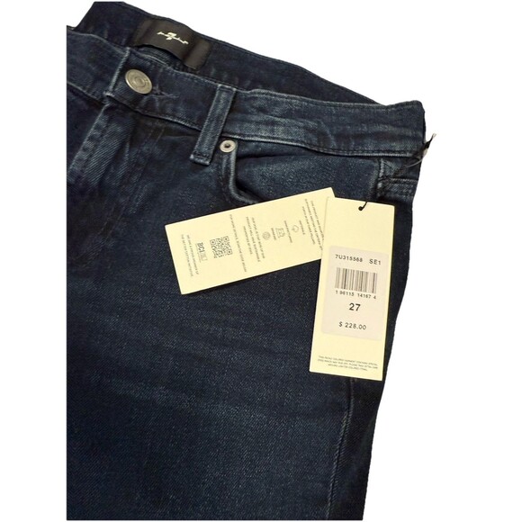 NWT $228 7 For All Mankind The Original Bootcut Jeans Women's Destroyed 27x33 - Picture 3 of 7